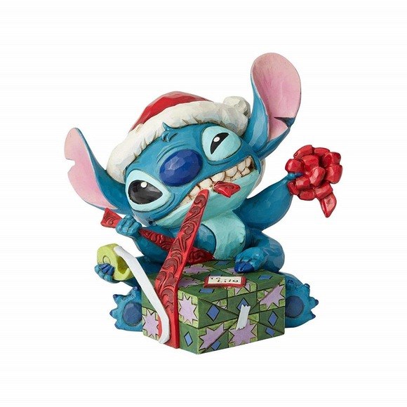 Disney Jim shore Lilo & Stitch Santa Bad Wrap Wrapping Present Figure Christmas